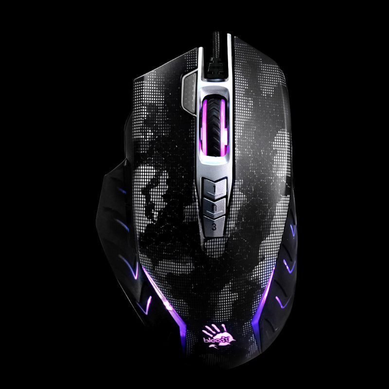 J95s Bloody 8000 CPI Ultra Core 3 & 4 Activated 2-Fire RGB Animation Gaming Wired Mouse