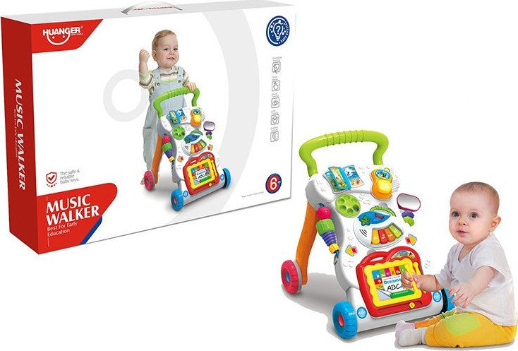 4 In 1 Baby Walker Toddler Push Music Walker Education Learning Toys