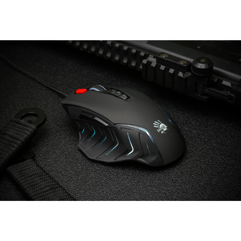 J95s Bloody 8000 CPI Ultra Core 3 & 4 Activated 2-Fire RGB Animation Gaming Wired Mouse