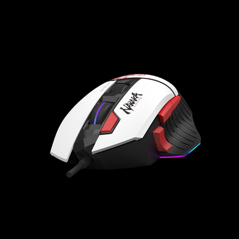 W95 Max Naraka 12000 CPI Ultra Core 3 & 4 Activated Extra Fire RGB Gaming Wired Mouse