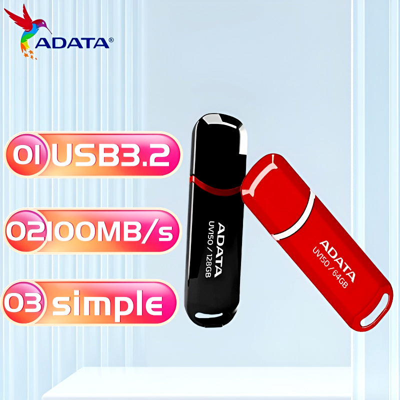 Adata UV 150 USB 3.2 Flash Drive with 32GB, 64GB and 128GB Capacity