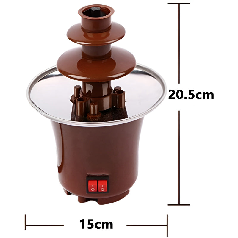 BD-017 Electric 3-Tier Mini Chocolate Fondue Fountain —An Elegant Addition to Your Dessert Table