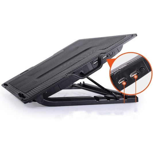 Slim And Portable USB Powered Laptop Cooling Pad With Adjustable Height, Ergonomic Design, And Advanced Airflow Technology