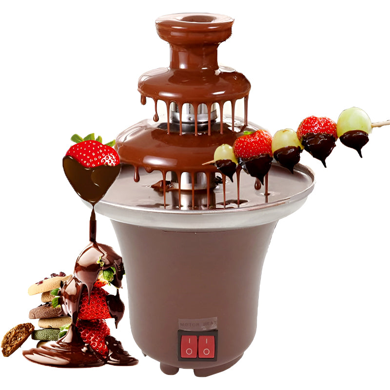 BD-017 Electric 3-Tier Mini Chocolate Fondue Fountain —An Elegant Addition to Your Dessert Table