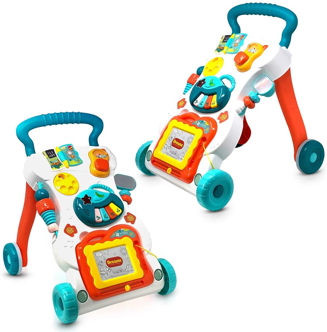 4 In 1 Baby Walker Toddler Push Music Walker Education Learning Toys