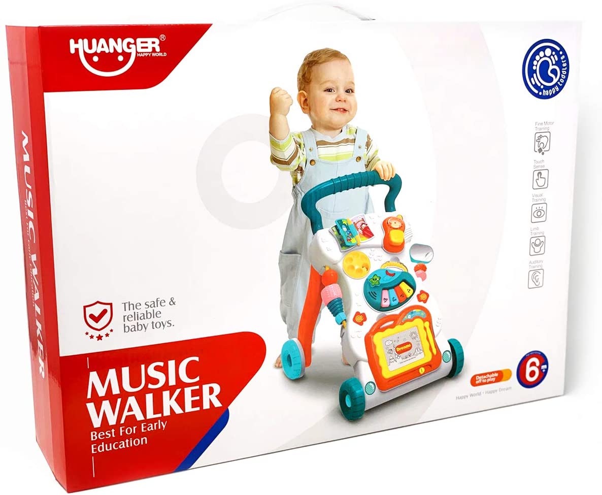 4 In 1 Baby Walker Toddler Push Music Walker Education Learning Toys