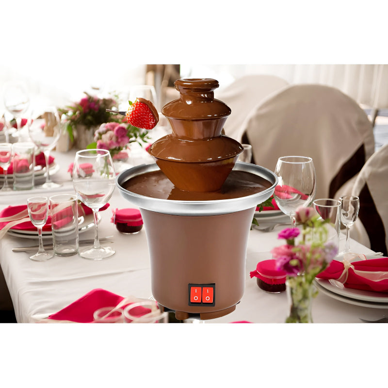 BD-017 Electric 3-Tier Mini Chocolate Fondue Fountain —An Elegant Addition to Your Dessert Table