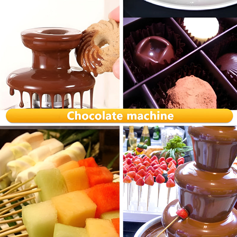 BD-017 Electric 3-Tier Mini Chocolate Fondue Fountain —An Elegant Addition to Your Dessert Table