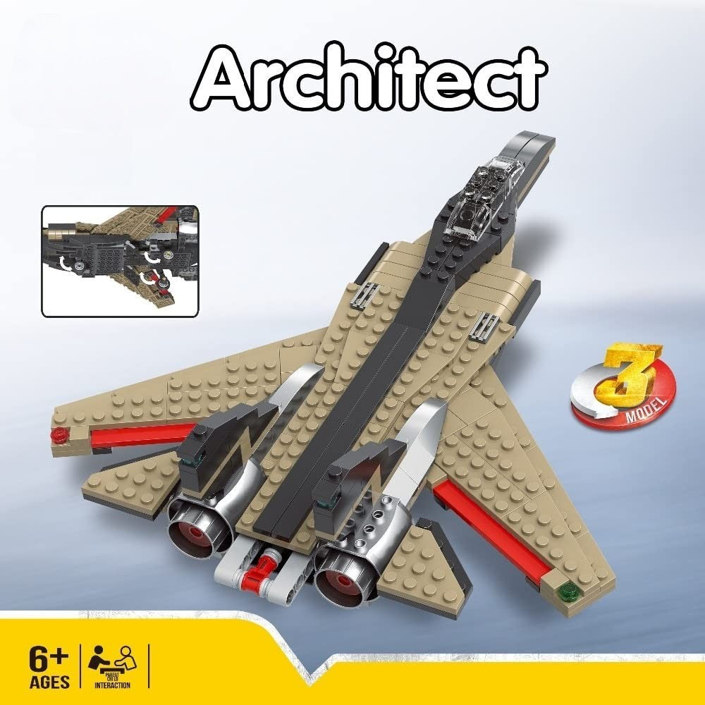 312Pcs Architect 3 In 1 Fast Flyers Creative Building Blocks Set For Kids