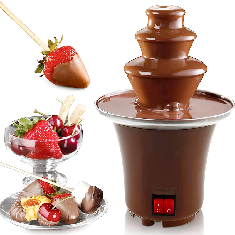 BD-017 Electric 3-Tier Mini Chocolate Fondue Fountain —An Elegant Addition to Your Dessert Table