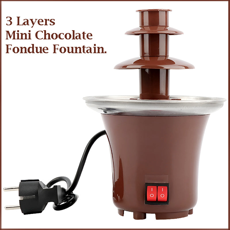 BD-017 Electric 3-Tier Mini Chocolate Fondue Fountain —An Elegant Addition to Your Dessert Table