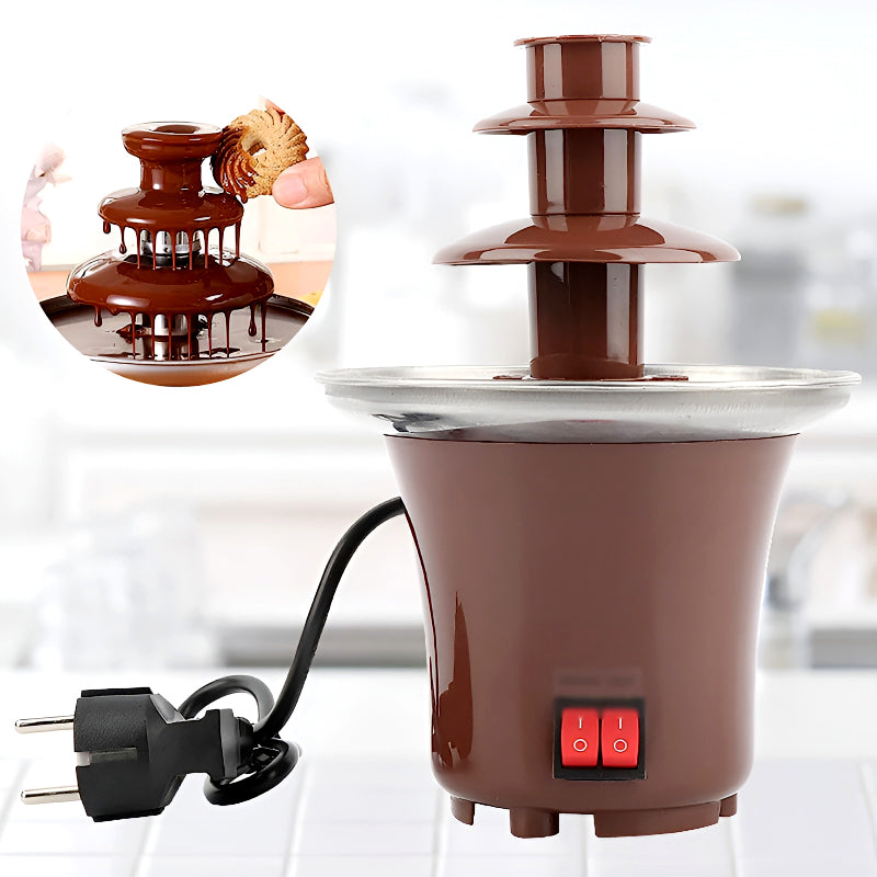 BD-017 Electric 3-Tier Mini Chocolate Fondue Fountain —An Elegant Addition to Your Dessert Table