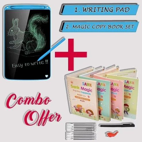 pack of 2 8.5 Inch LCD Writing Tablet + 4pcs/set Sank Magic Book