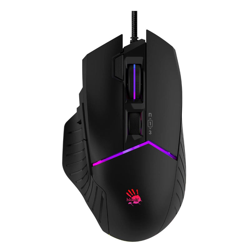 W95 Max Naraka 12000 CPI Ultra Core 3 & 4 Activated Extra Fire RGB Gaming Wired Mouse